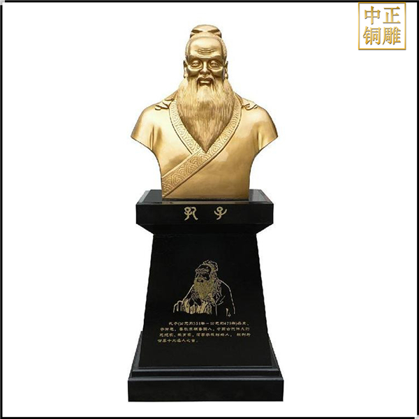 鎏金孔子半身像鑄造.jpg 鎏金孔子半身像鑄造.jpg