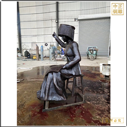 少數民族美女銅雕塑鑄造 