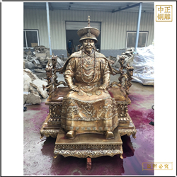 努爾哈赤人物銅雕塑 