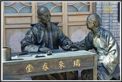 中醫文化雕塑|中醫號脈情景小品 中醫文化雕塑|中醫號脈情景小品