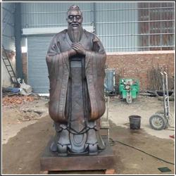 紫銅色孔子銅像鑄造 紫銅色孔子銅像鑄造